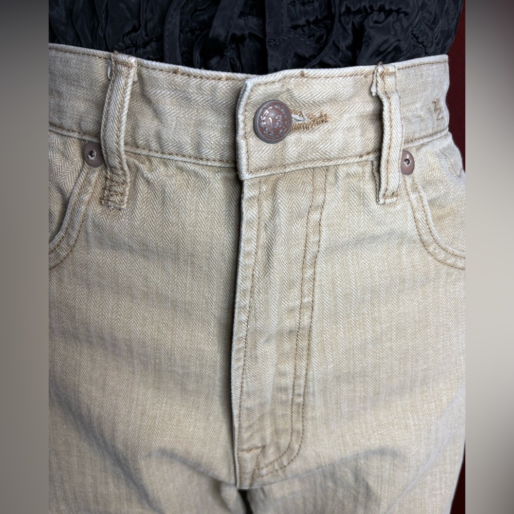 R13 Women's Straight Leg Jeans in Khaki - Picture 11 of 14
